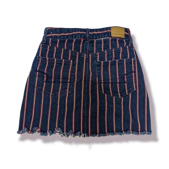 American Eagle Red White and Blue Striped Super Stretch Skirt - Picture 3 of 8